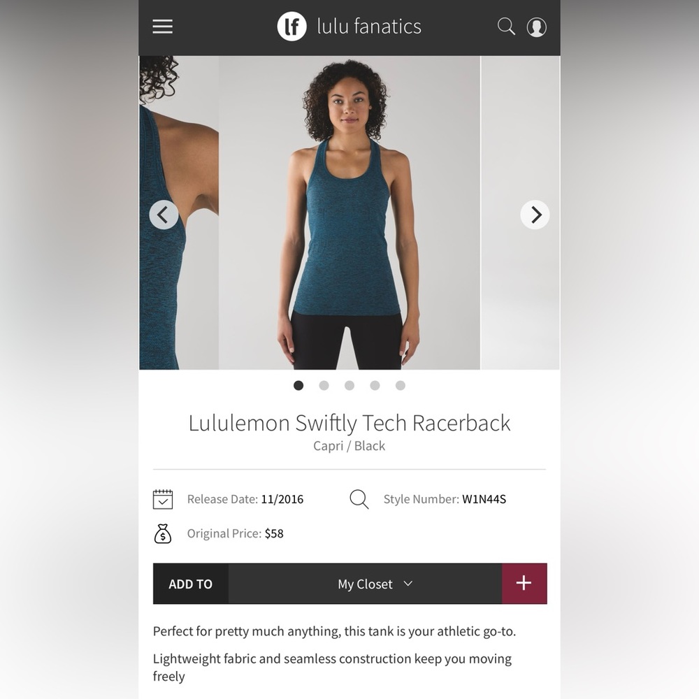 Lululemon Swiftly Tech Racerback Size 2 - Picture 5 of 6